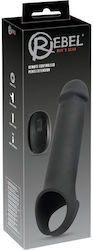 Rebel Rc Extensie Penis Telecomandă 8 Cm Vibrație Neagră