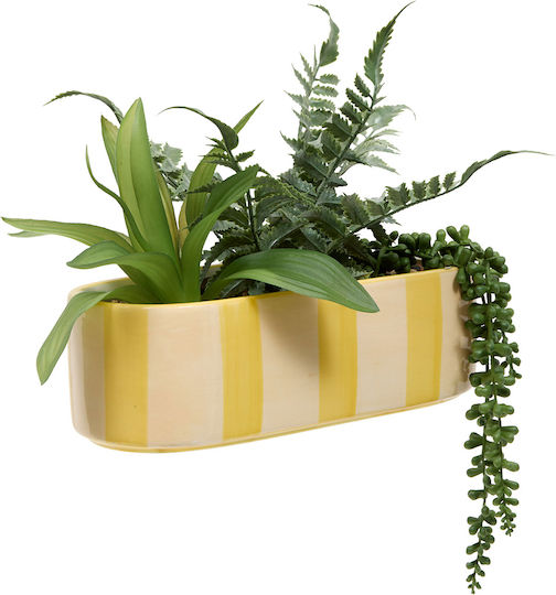 Τεχνητό Φυτό Γλάστρα 31x22x24 A-s Poolside 214039 Yellow Κεραμικό