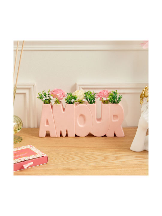 Τεχνητό Λουλούδι Γλάστρα 26εκ A-s Rose Flower 2...