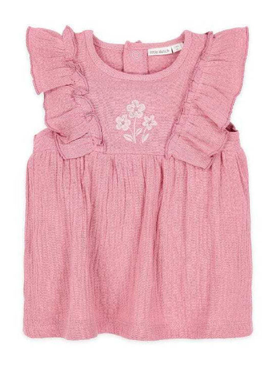 Girls Dress Floral Pink Blush