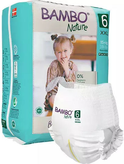 Bambo Nature Πάνες Βρακάκι No. 6 για 15+kg 90τμχ