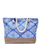 Dorosimo Stoff Strandtasche Blau