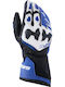 Alpinestars SP-9 Summertime Men's Motorcycle Leather Gloves Blue/Navy/White