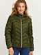 Women's Puffer Jacket for Winter Green Olive