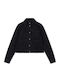 Langes Damen Jean Jacke Schwarz