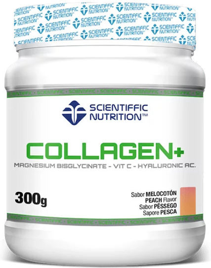 Scientiffic Nutrition Collagen with Vitamin C Hyaluronic Acid and Magnesium 300gr Peach