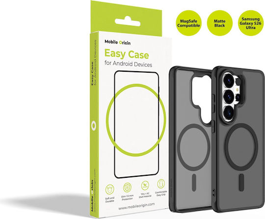Mobile Origin Handyhülle Kunststoff / Silikon 1.5mm Schwarz für Galaxy S26 Ultra