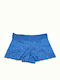 Cotton Women's Boxer with Lace Blue