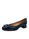 Leder Pumps Marineblau