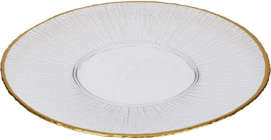 Home&Styling Collection Runde Servierplatte Gold mit Durchmesser 32cm
