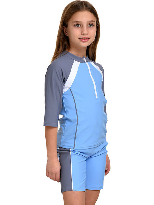 MiandMi Kids Swimwear Set Grey – Light Blue