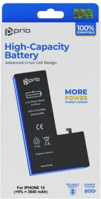 High Capacity Συμβατή Μπαταρία Αντικατάστασης για Apple Iphone 15