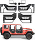 Vevor Jeep Tube Doors 4-door Compatible 2018-2026 Jeep Wrangler Jl Jlu & Gladiator Jt 4xe Steel Off Road Front & Rear Tubular Half Doors Dot Certified Side View Mirrors Rubber Pads