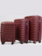 Paulter Travel Suitcases Burgundy with 4 Wheels