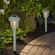 Aoda Spiked Solar Light Flowerpot Green with Photocell IP44