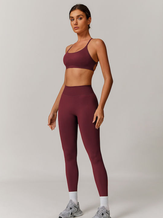 Women's Set with Leggings Burgundy