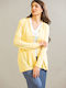 Women's Cardigan with Buttons Yellow