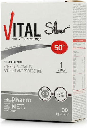 Vital Silver 50+ Multivitamin for Energy & Immune Support 10mg 30 Softgels