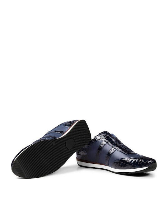Leather Men's Casual Shoes Blue