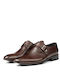 Herren Schuhe Braune Leder Schnürschuhe
