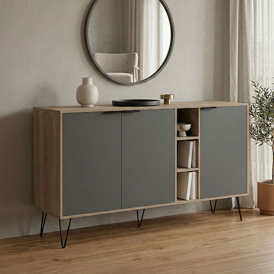 Buffet Balain from Wood & Metal Anthracite 142x35.5x83cm