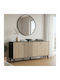 Sideboard Tuscany aus Massivholz Anthrazit 180x40x78,6cm