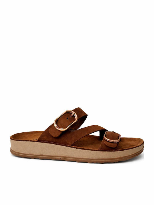 Fantasy Leather Women's Anatomic Sandals Brown