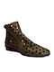 Leder Damen Stiefeletten Grüne