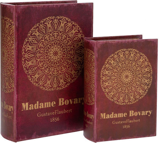 Iliadis Set Cutii Decorative Din Lemn în Formă de Carte 2 Bucăți