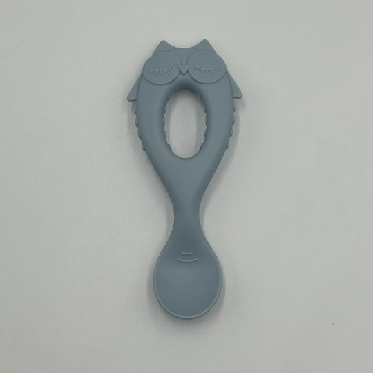 Dodo's Land Baby Spoon with Heat Sensing Silicone for 6+ Months Blue