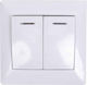 Recessed Wall Switch Double White