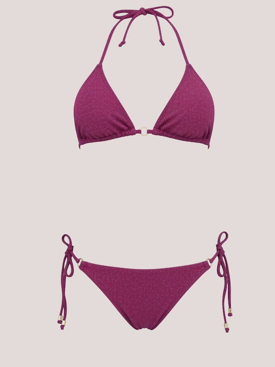 Bikini Set Triangle Push Up & Brazil Fuchsia