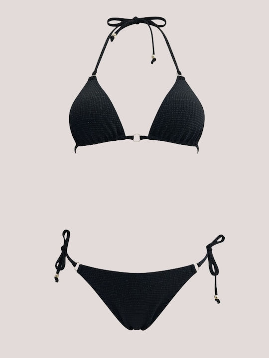 Modern Ocean Bikini Set Triangle Push Up & Braz...