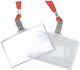 Horizontal Badge Red Lanyard