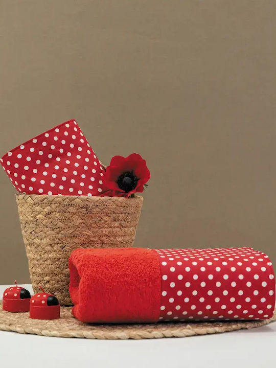 Borea Set of Bath Towels 2 Pcs Rubia Red