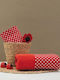 Borea Set of Bath Towels 2 Pcs Rubia Red