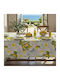 Borea Kariert Tischdecke Lemons Hellblau 90x90cm