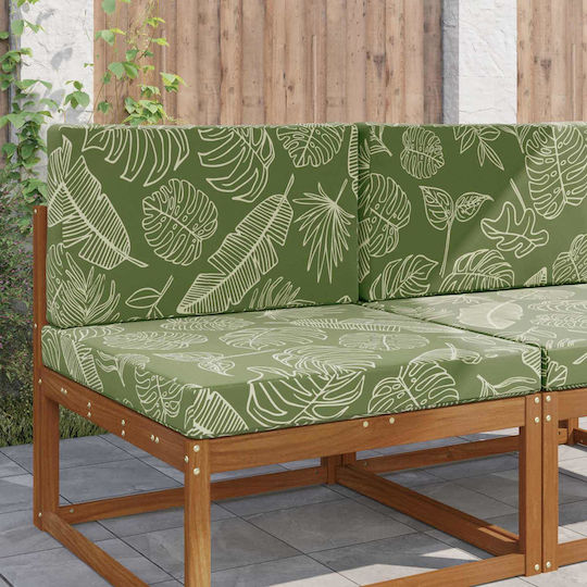 vidaXL Gartenstuhlkissen Mit Rückenlehne Blatt 2Stück 80x80cm