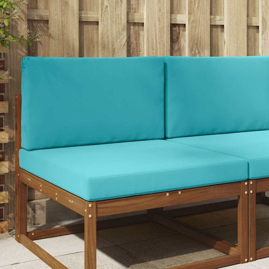 vidaXL Pernă De Canapea De Grădină Cu Spătar Turcoaz 2 Bucăți 80x80 Cm