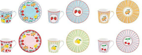 Marva Fruit Mania Σετ Φλιτζάνια Καφέ 6τμχ Marva Fruit Mania Σετ Φλιτζάνια Καφέ 6τμχ