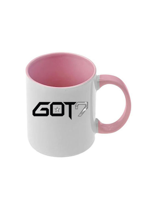 Κούπα Kpop Got7 Ροζ Λαβή Εσωτερικό