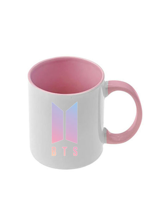 Κούπα Kpop Bts Ροζ Λαβή Εσωτερικό