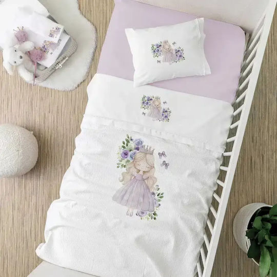 Borea Σετ Lily Λευκό 120x160εκ.