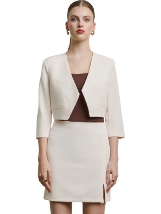 Desiree Short Women's Blazer Ecru
