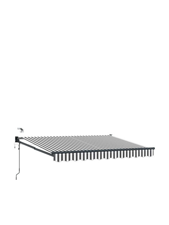 vidaXL Тента Тераса С LED Сива 3x2.5m