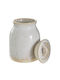 Butlers Portimao Ceramic Beige Sugar Jar with Lid 11x11x11cm