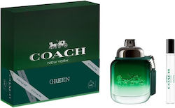 Coach Set Green Eau De Toilette Men 100 Ml + Green Eau De Toilette Men 10 Ml Coach Set Green Eau De Toilette Men 100 Ml + Green Eau De Toilette Men 10 Ml