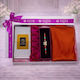 Set Lady Pentru Femei Apă De Parfum Arabic Oud Romance 50 Ml Săpun Trandafiri Eșarfă Pentru Femei Brățară Șnur Fucsia