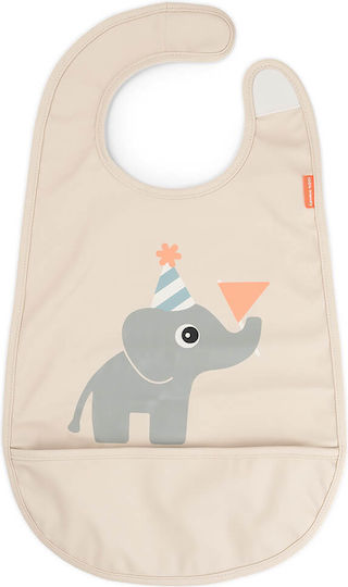 Done by Deer Celebration Waterproof Fabric Bib with Hoop & Loop Fastener & Pocket Sand