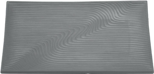 Decorative Rectangular Ceramic Platter Gray 49.6x27x5cm